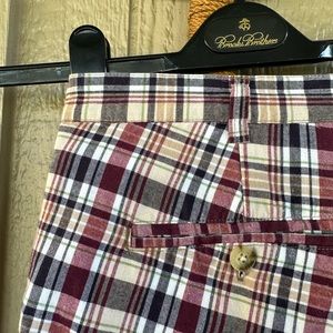 PENDLETON Men’s Navy & Red All Cotton Plaid Flat Front 10” Shorts - Size 36